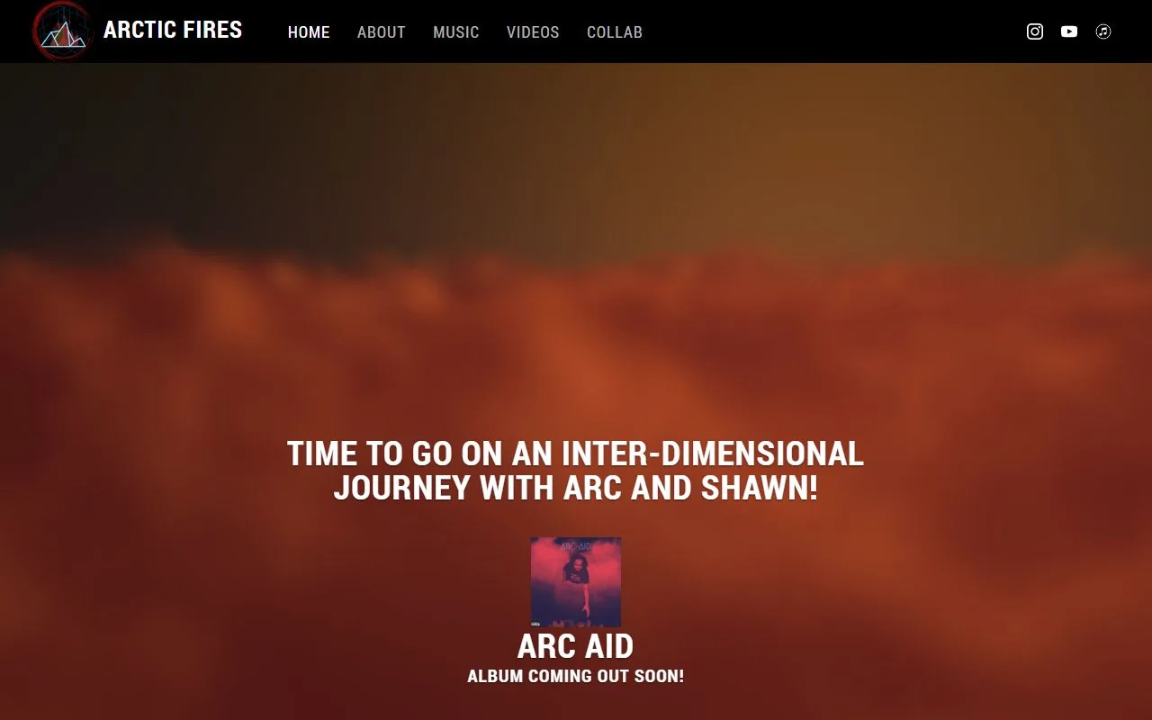 Arctic Fires band site